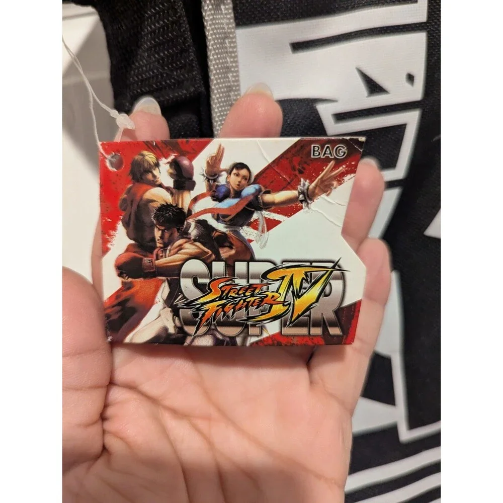 Gamer Y2K Street Fighter IV: Chun Li Messenger Bag Capcom Black & White‎ NWT
